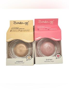 The Crème Shop Eyeshadow Bundle of Two- Fruit Tart, Croissant